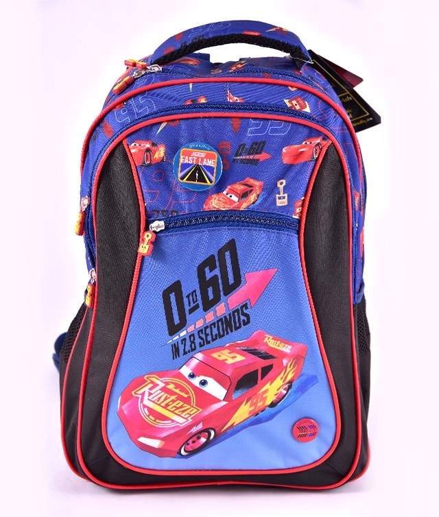 Ghiozdan copii clasele primare, model Cars, 43x30x12 cm, multicolor - imagine 5